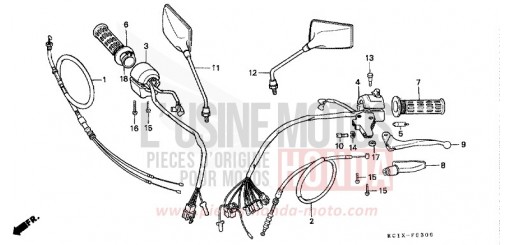HEBELGRIFF/SCHALTER/KABEL (CB125TDC/TDE) CB125TDC de 1982